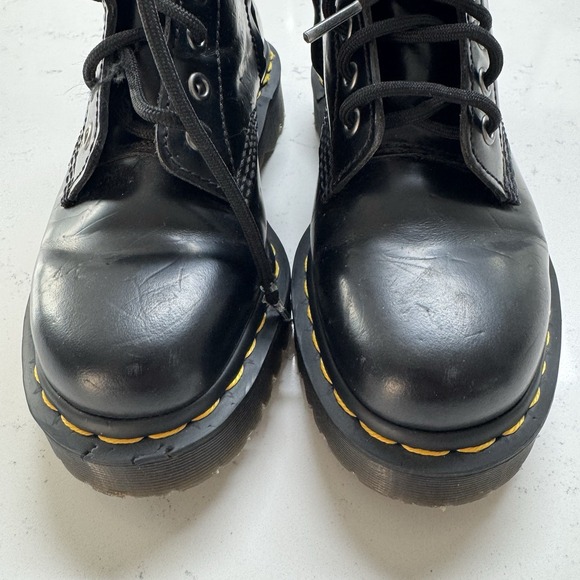 Dr. Martens 1460 Double Buckle Smooth Black Leather Zip Side & Lace Up US 6 - Picture 3 of 7